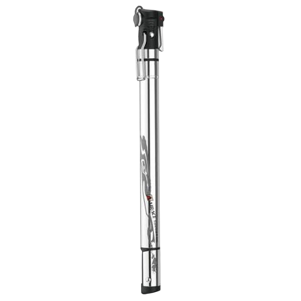 AIRACE SPEED F2 ECONO G Mini Floor Pump with Gauge Silver 
