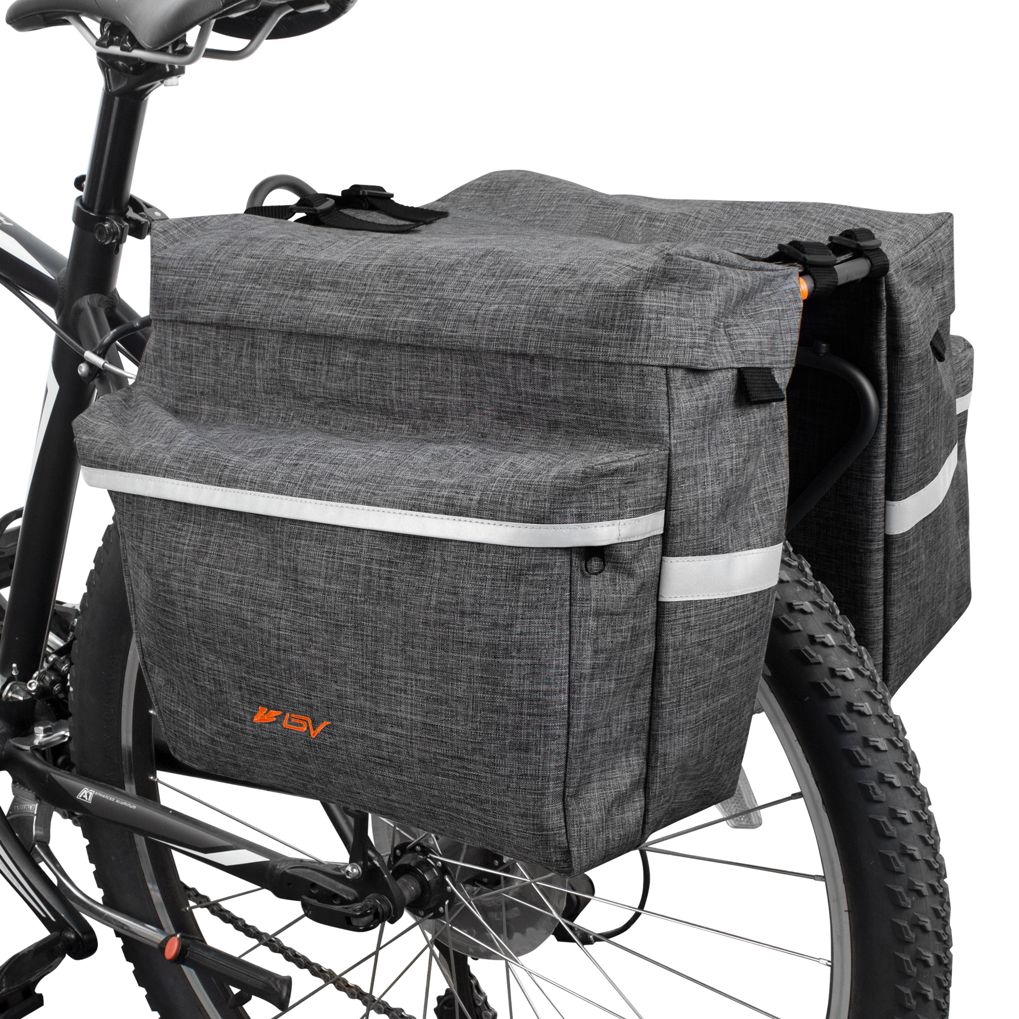 Pannier on Bike.