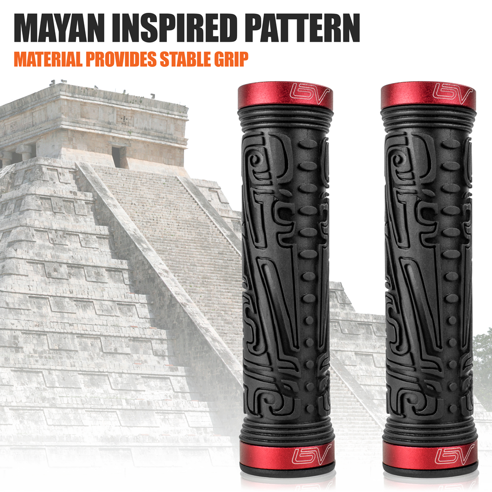Handlebar Grips Mayan Inspired Pattern