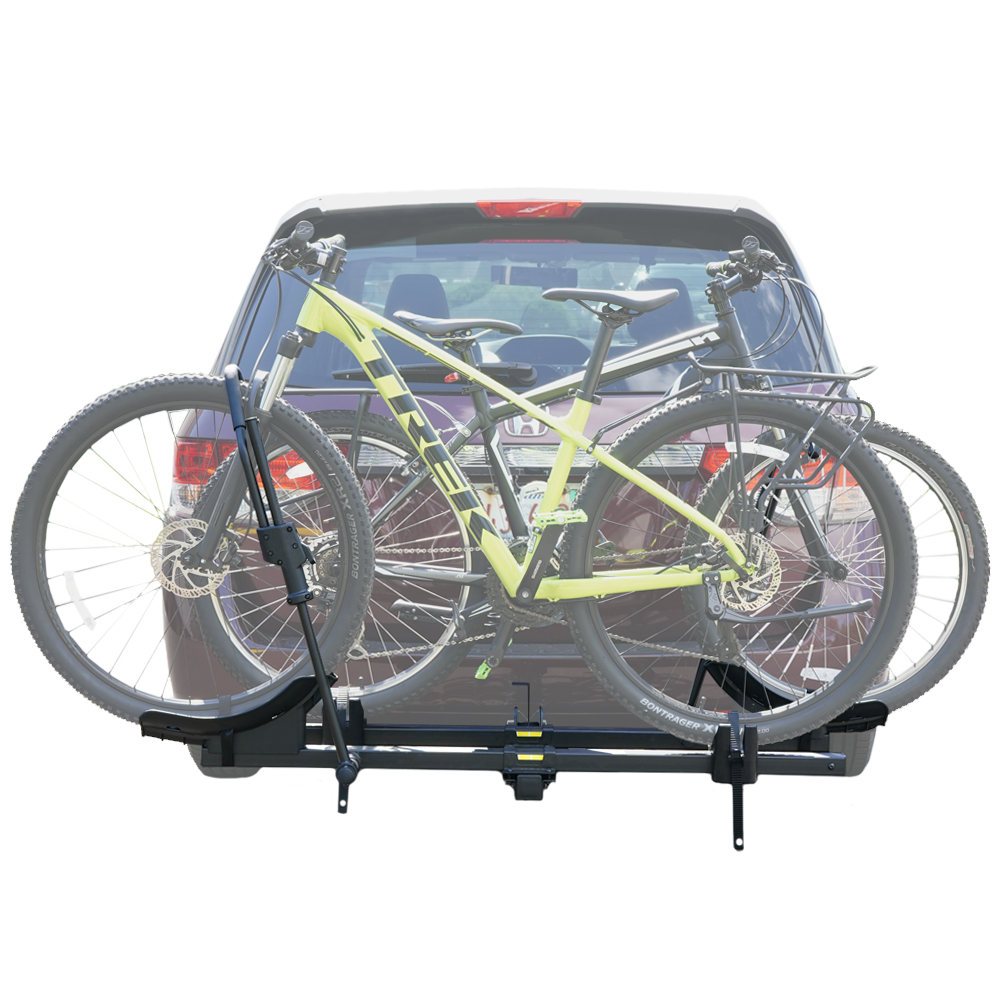 2 Bike Hitch Mount Rack on Car Back View
