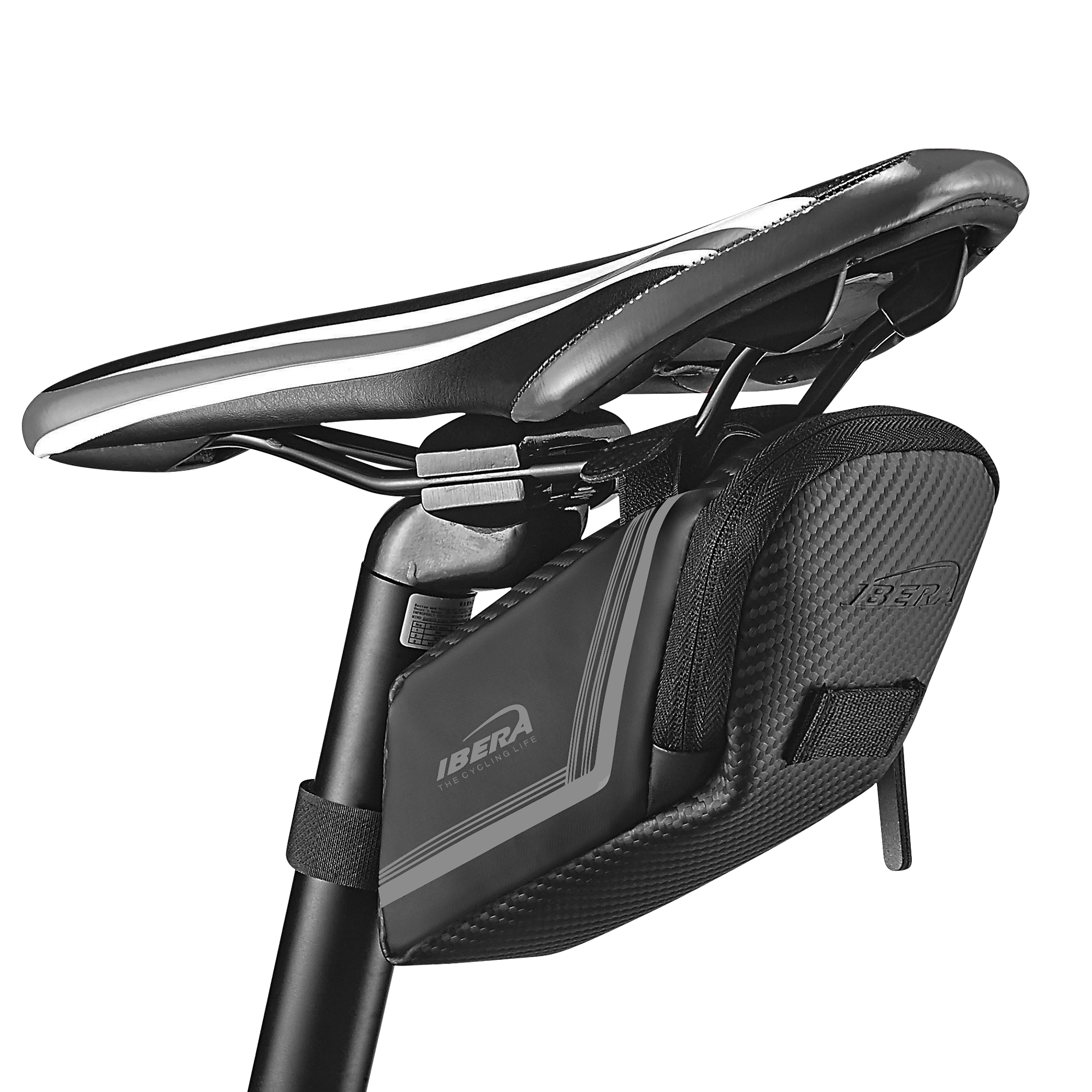 Gray Saddle Bag Attached Under Seat