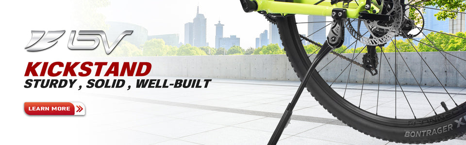 Kickstand Attached to Bike - Close Up View