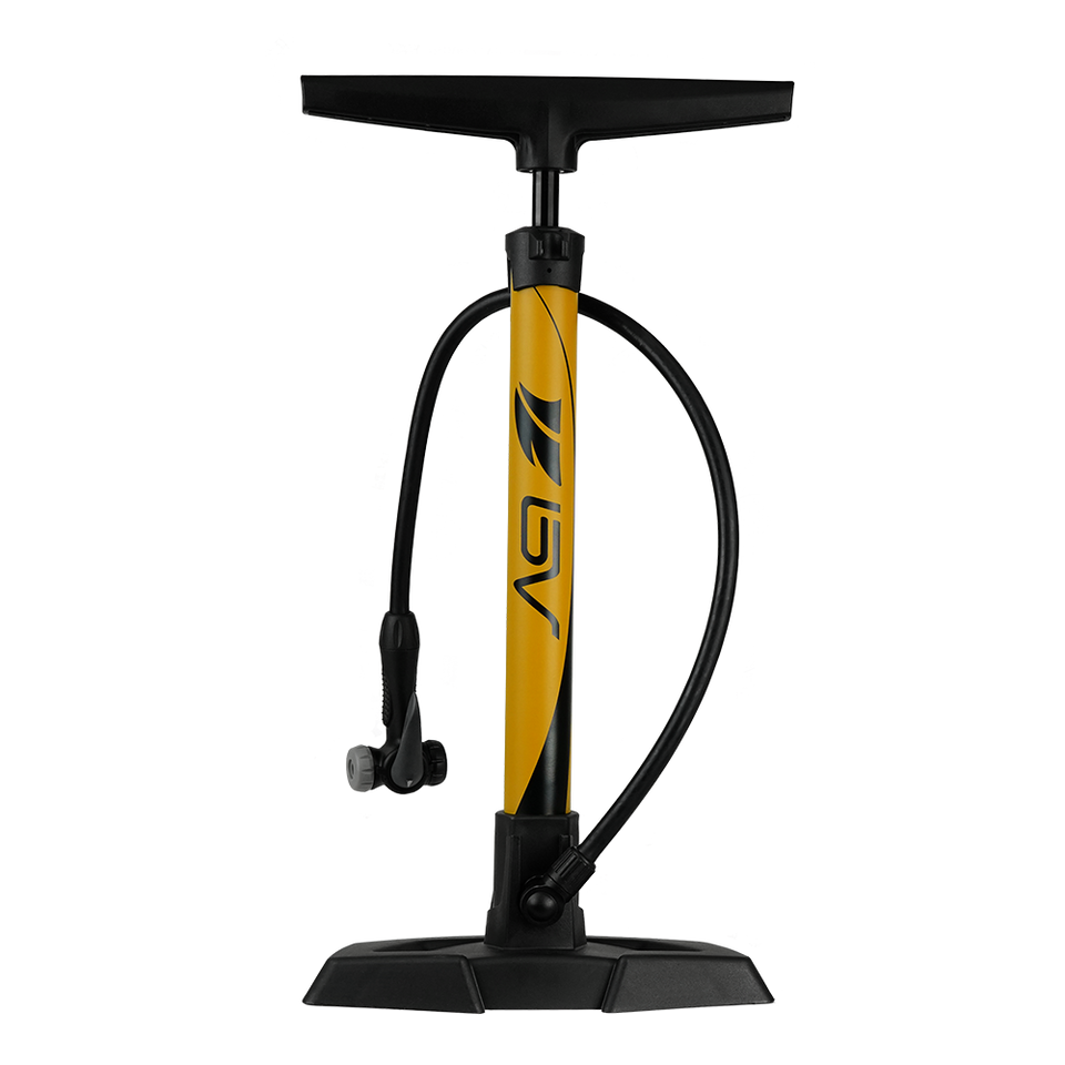 BV Bike Floor Pump 160 PSI High Pressure 17 inch Petite | BV-GF55S-YL