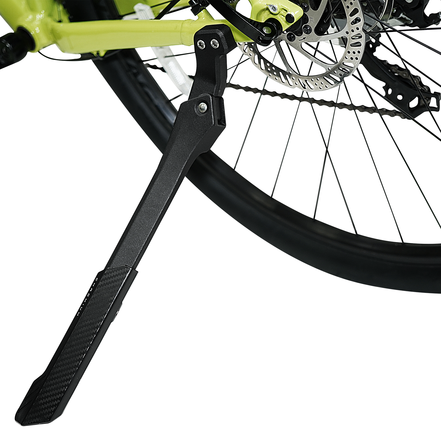 Kickstand Attached to Bike - Close Up View