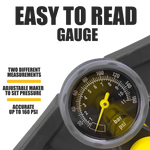 Bicycle Floor Pump Gauge Close Up View