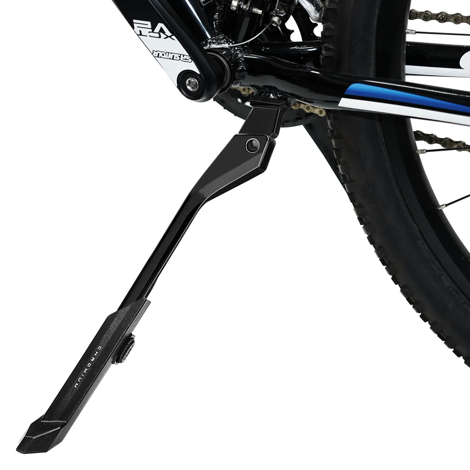 Kickstand Attached to Bike - Close Up View