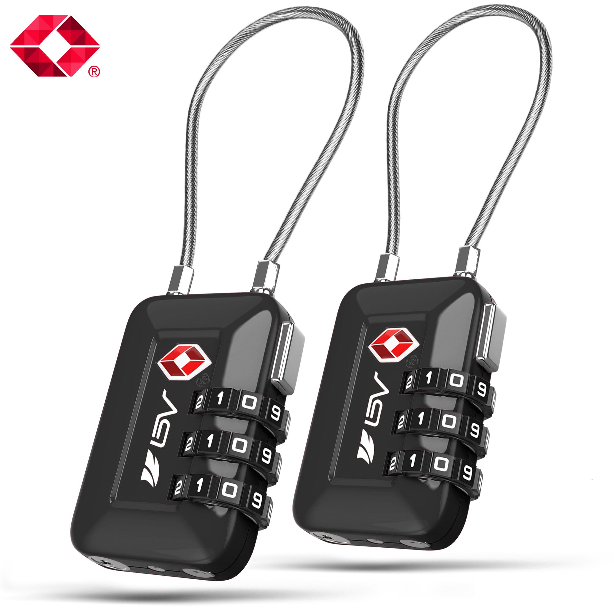 BV TSA-accepted Luggage Lock Suitcase Travel Lock 2/4/6 Pack