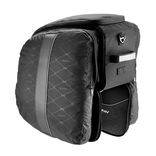 IBERA Bike MIK Trunk Bag Expandable Quick-Release Commuter Rear Seat Bag IB-BA25 (Compatible with MIK Racks Only)
