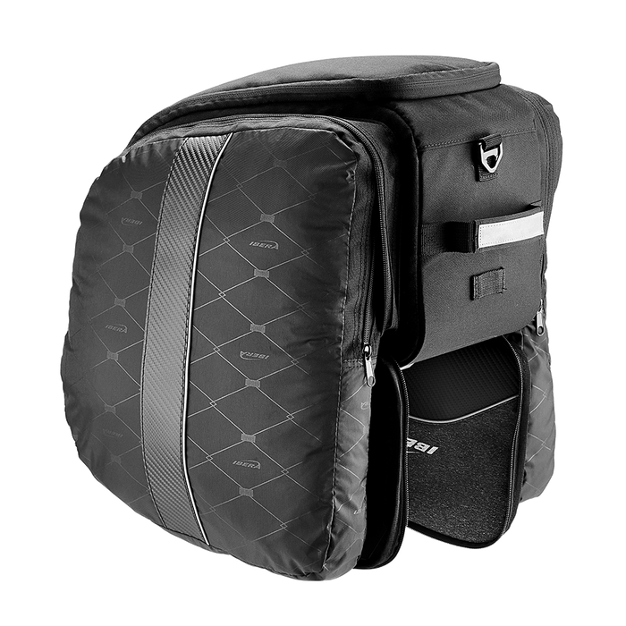 IBERA Bike MIK Trunk Bag Expandable Quick-Release Commuter Rear Seat Bag IB-BA25 (Compatible with MIK Racks Only)