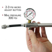 Bike Shock Pump Gauge Close Up View