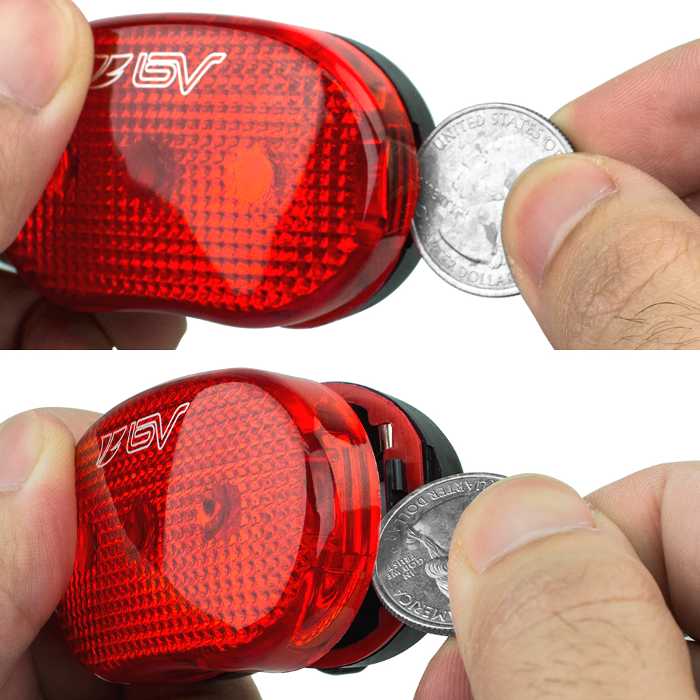 BV Bicycle LED Taillight Changing Batteries