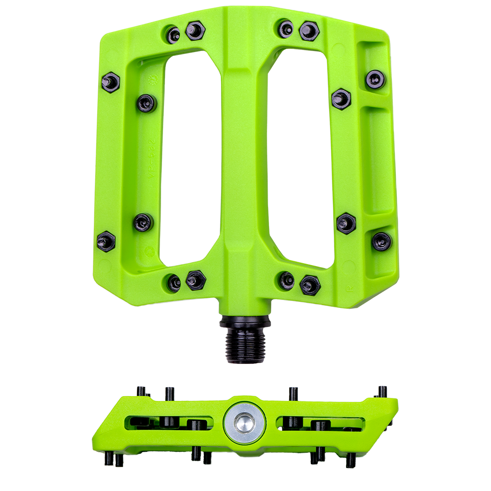 Green Pedal Front and Side View