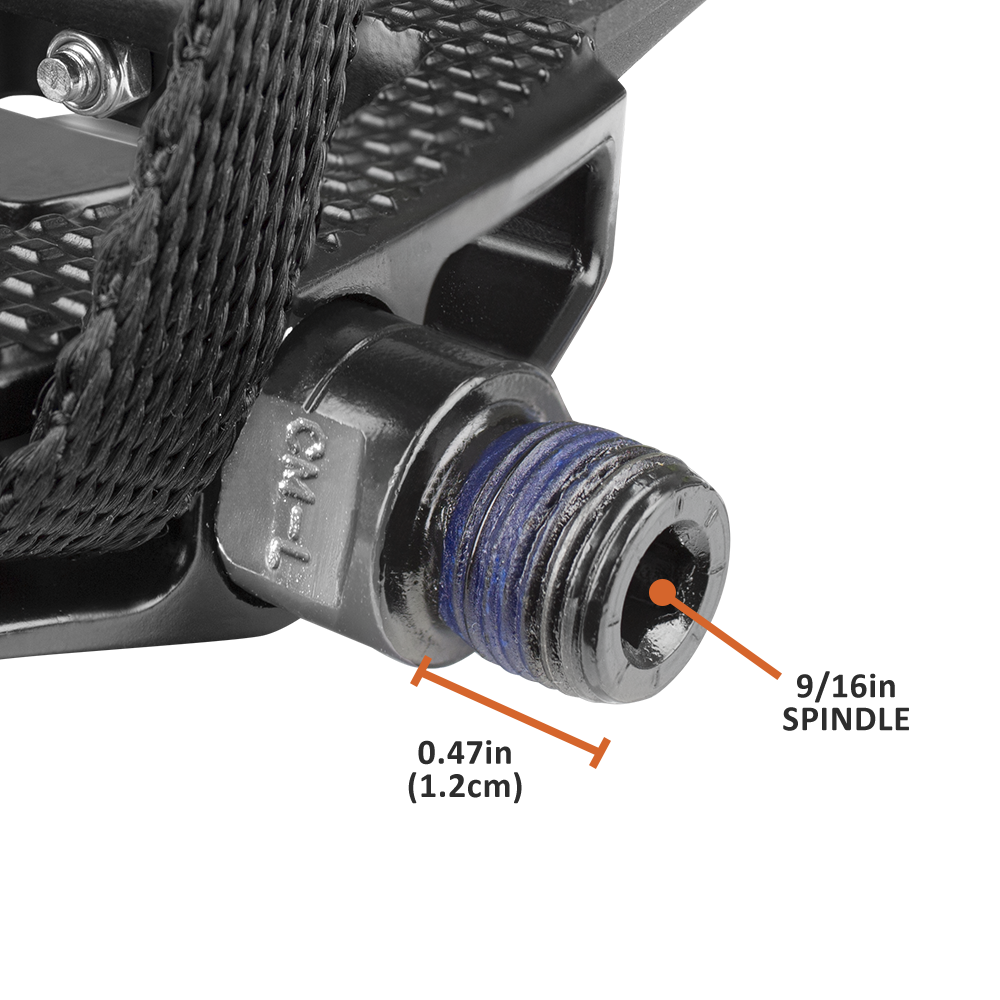 BV Bike Shimano SPD Compatible 9/16'' Pedals with Toe Clips SPD Cleats Included