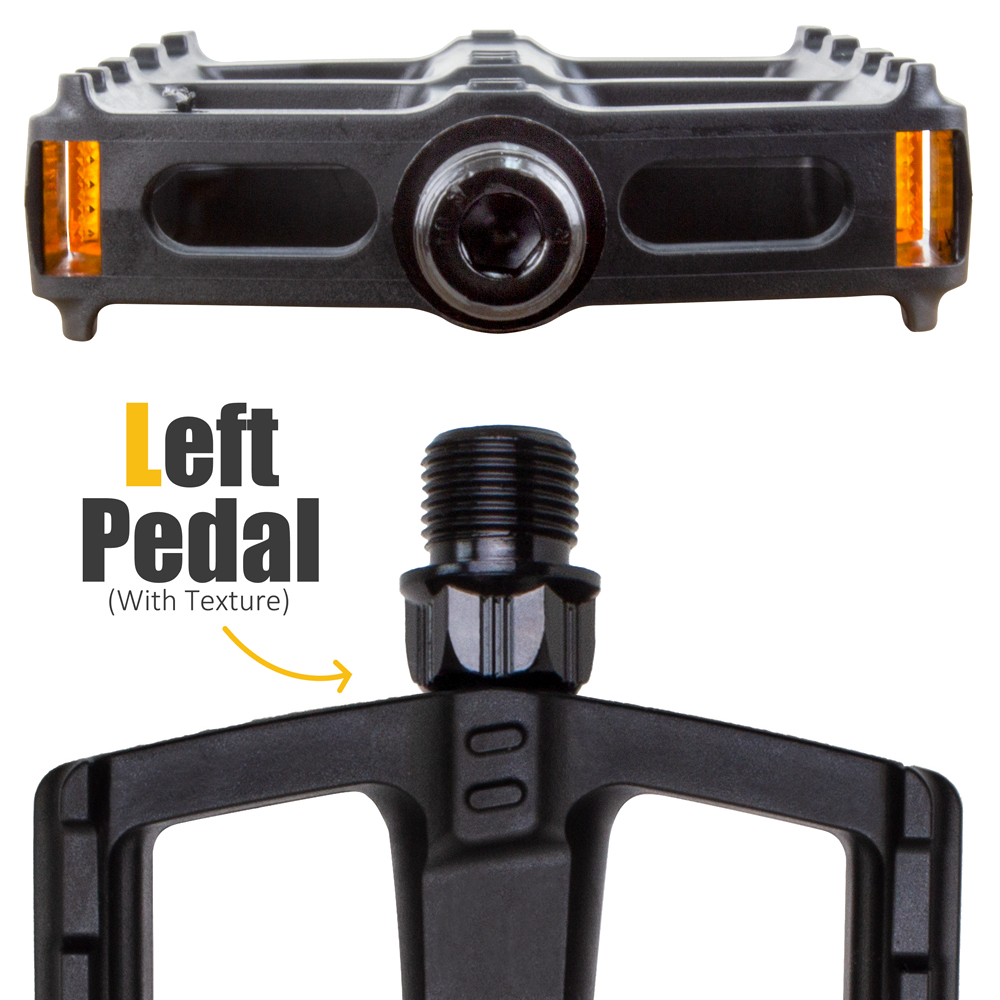 BV Bike Pedal Set Universal Bicycle Pedals 9/16-Inch Boron Steel Spindle Pair