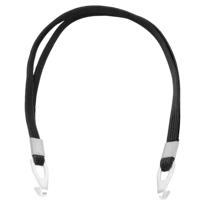 Black Elastic and Silver Hook
