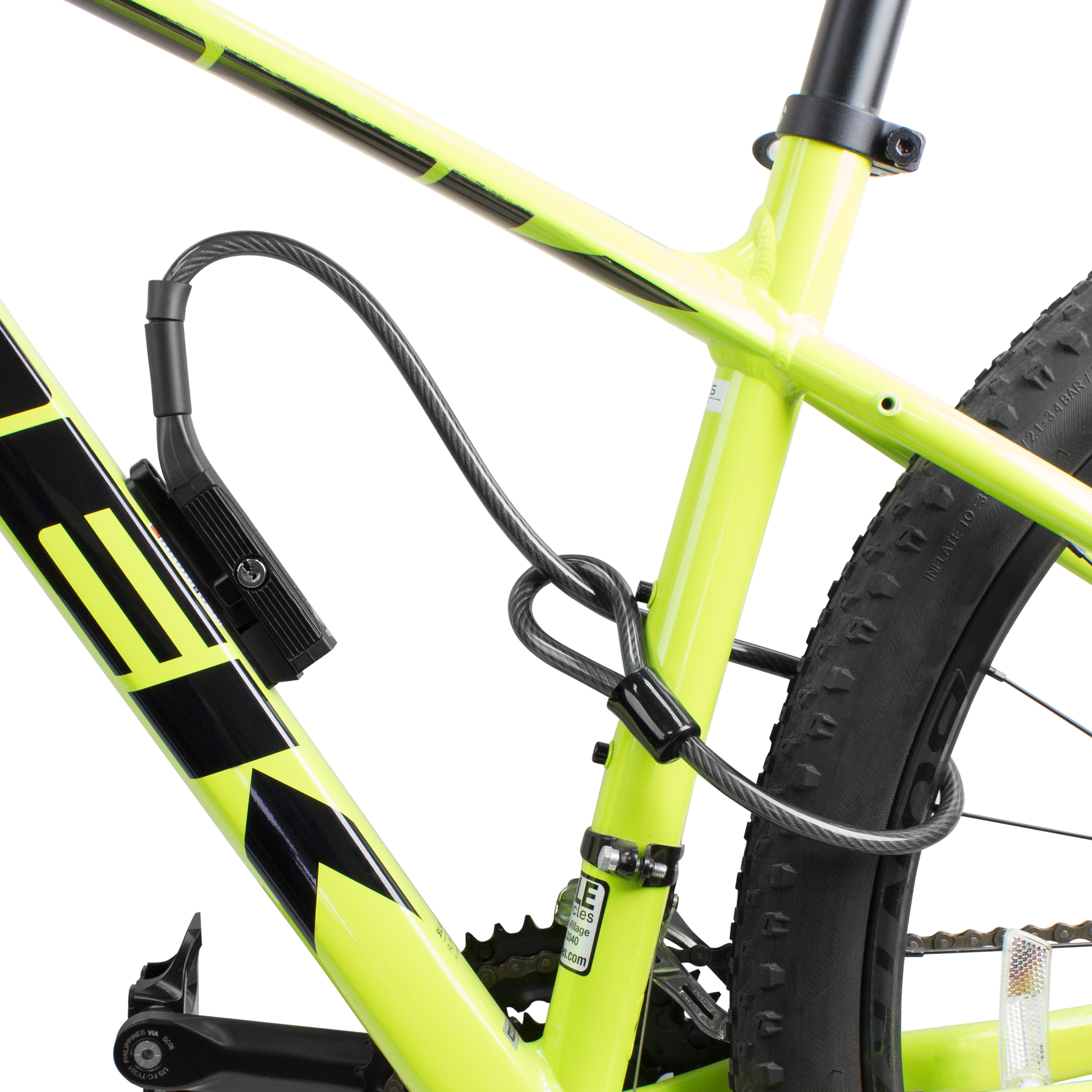 BV Bike Lock, 10 x70cm Anti-Theft Coiling Cable Lock