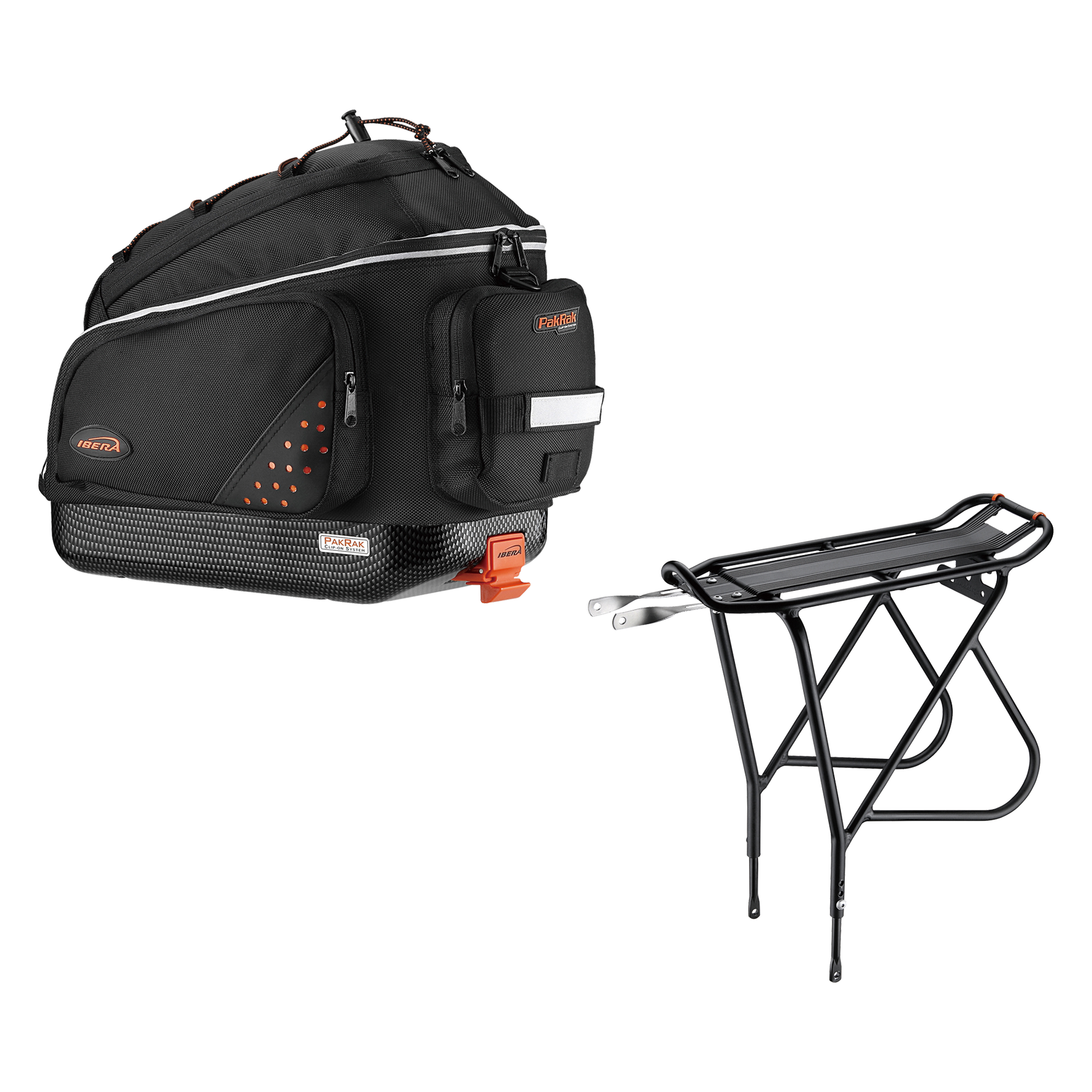 IBERA Commuter Bag & Touring Carrier Rack Combo