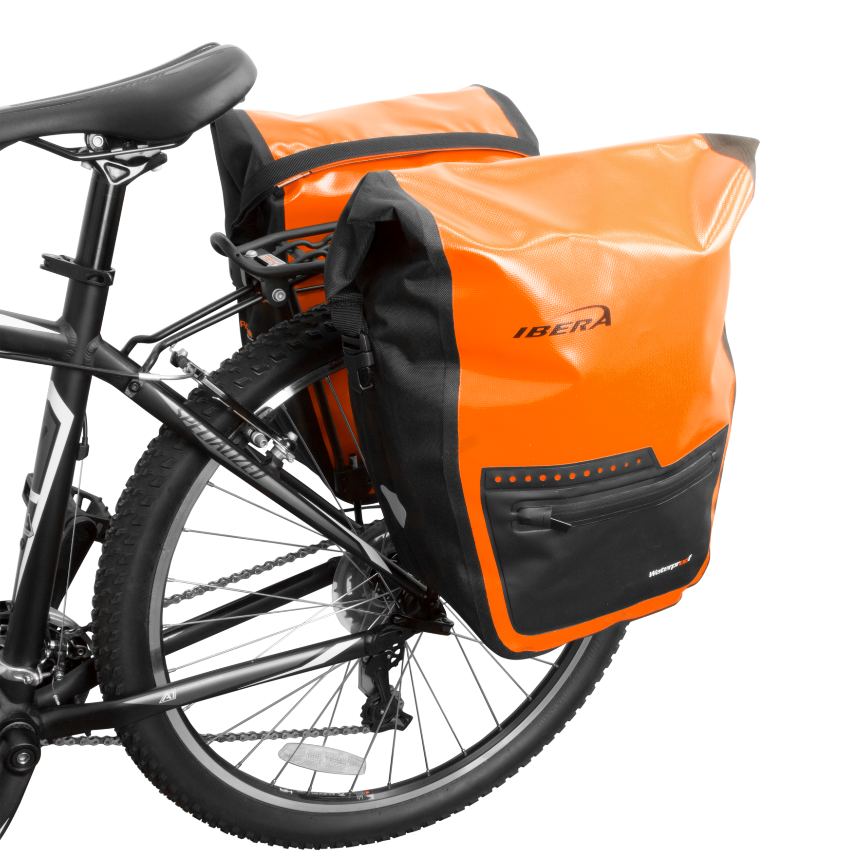 Orange Pair Attached to Bike