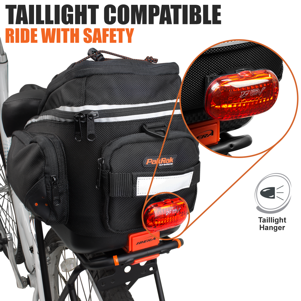 Bag with Taillight Attached