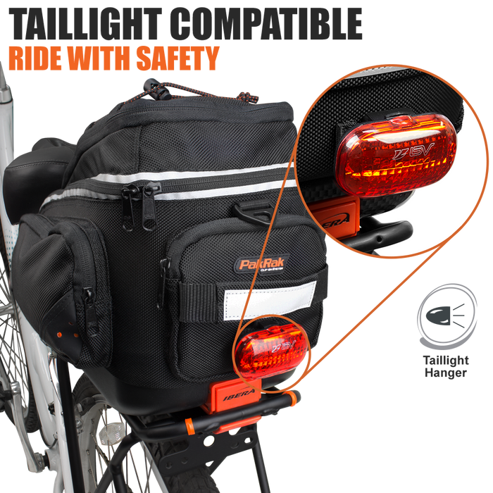 Bag with Taillight Attached