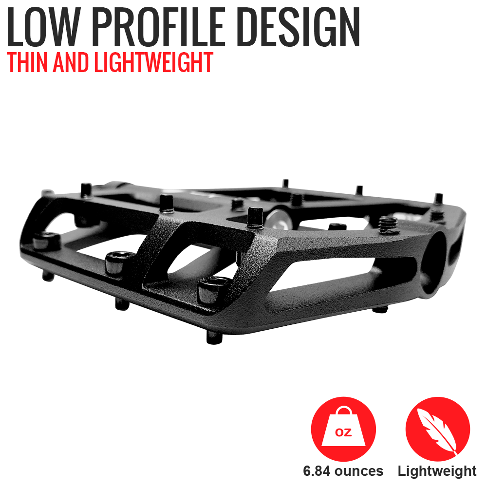 lightweight pedal BV Bike Pedals CNC Aluminum 9/16" Anti-Slip Lightweight Sealed Cartridge Bearing